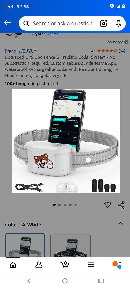 2 In 1  Wireless GPS Electronic Fence And Trainer  And 90 Hemp Calming Chews  For Dogs Of All Sizes
