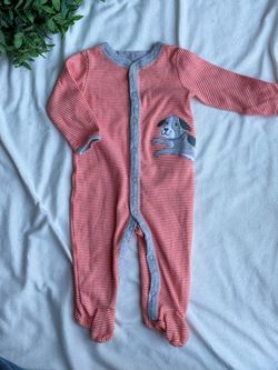 Carter's 6M Striped Dog Footie Sleeper
