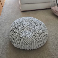 XL Calypso Silver Rope Ottoman