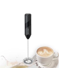 AREYCVK Handheld milk frother Small mixer for drinks Whisk Frother of Battery Operated,Stainless Steel Frother forlatte,cappuccino,hot,chocolate