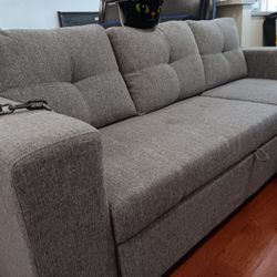 *Spooky Sale Event!!!*---Terrifying Monaco Fabric Sleeper Sofa W/Flexible Chest---Scary Delivery And Financing Available🪱