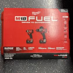 Milwaukee Fuel M18 Combo Set With Batteries, Charger And Hard Case.  Price Is Firm