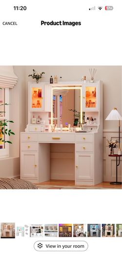 Vanity with mirror
