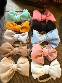 10 Baby girl bow headbands