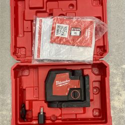 Milwaukee Cross Line Laser 3521-20 Plumbing Tool Plumb USB Rechargeable Green M12 Lithium Li-ion Level Measure Horizontal Vertical 