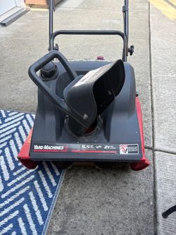 Yard machine snow blower