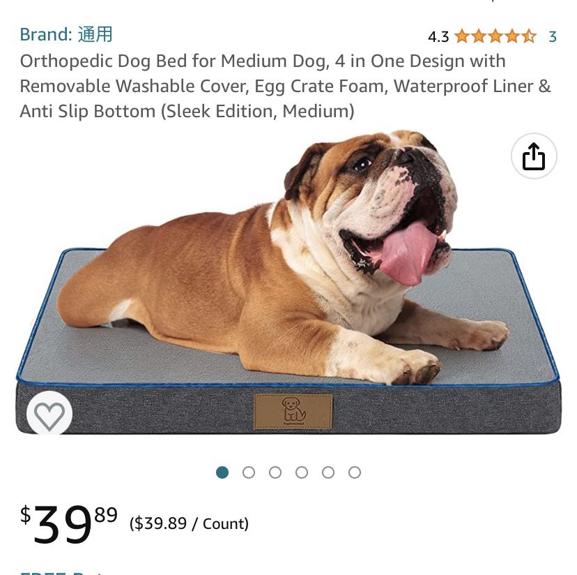 Orthopedic Dog Bed for Medium Dog
