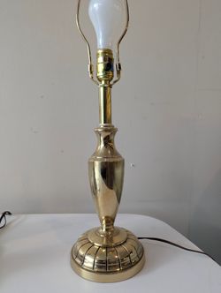 Antique Brass Table Lamp with Urn-Shaped Base