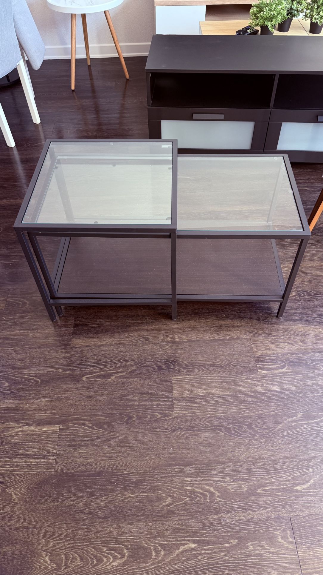 Glass Coffee Table and Side Table Set