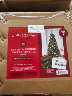 Wondershop 6.5 ft Alberta Spruce LED Pre-Lit Tree