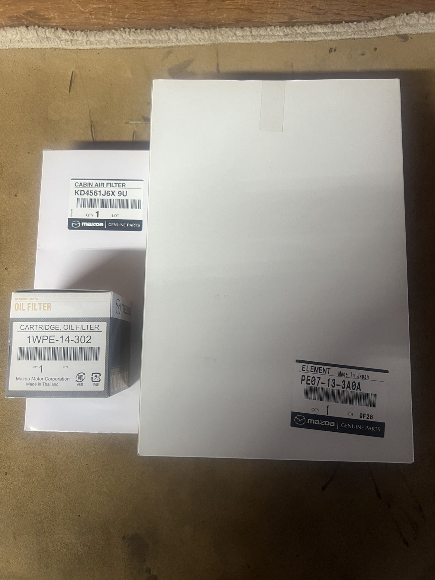 Mazda Skyactive Air, Cabin, Oil Filter New $50