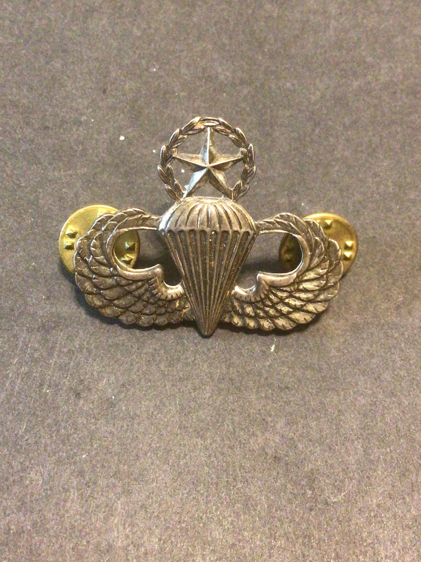 Vintage WW2 Era Sterling Silver Paratrooper Pin Rare