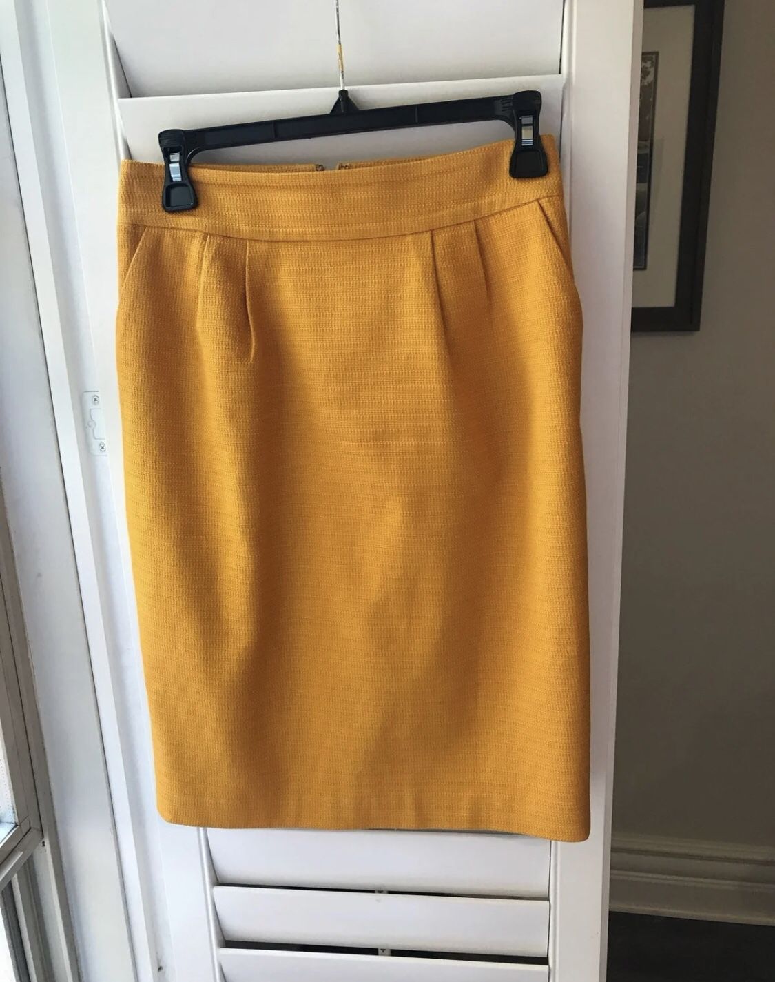 Banana Republic Mustard Yellow Pencil Skirt, Sz 2