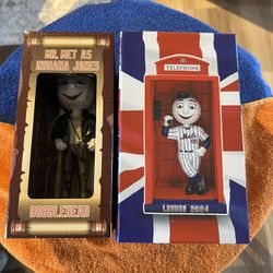 Two MR Met Bobble heads Mint In Box