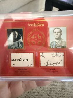 Neil Armstrong & Yuri Gagarin Dual Handwritten Relic 09/25 – Space History