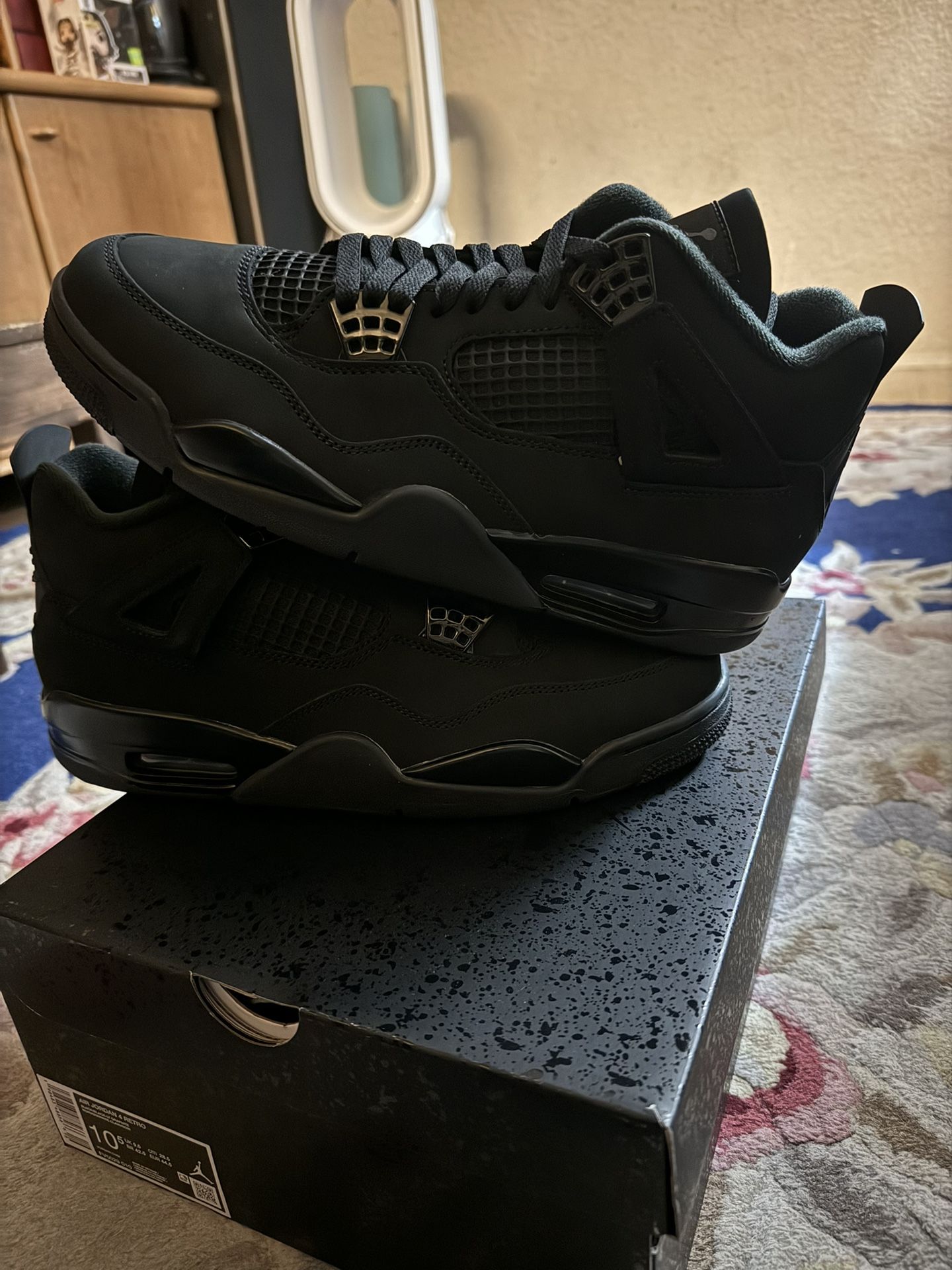 Jordan 4 IV Black Cat Size 10.5 Men New