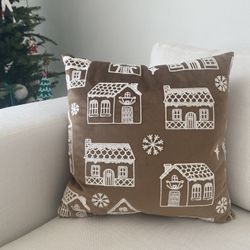 Aldi Gingerbread Village 18x18  Christmas Pillow