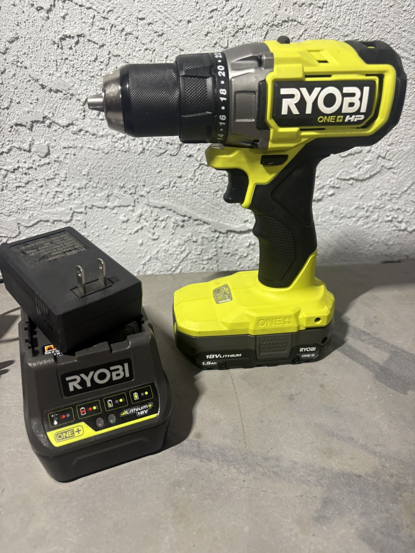RYOBI ONE+ HP 18V Brushless Cordless 1/2 in. Drill/Driver Kit with (1) 1.5 Ah HIGH PERFORMANCE Battery and Charger
