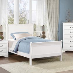 Mayville White Sleigh Youth Bedroom Set, King Bed, Queen Bed, Dresser, Nightstand, Chest, Dining Room Set, Living Room Set