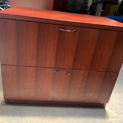 Two Drawer Wood Cabinet 