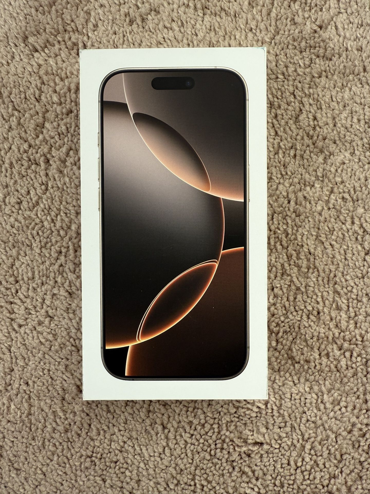 EMPTY BOX & CHARGING CABLE Apple iPhone 16 Pro Desert Titanium 256 GB. NO PHONE