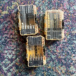 Assorted Dewalt Drill Bits And Cases New