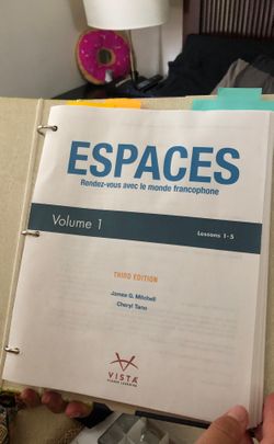 Espaces French text book 3rd edition