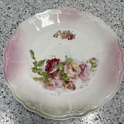 Antique China Rose Plate 