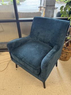 Blue Mid Century Modern Accent Chair