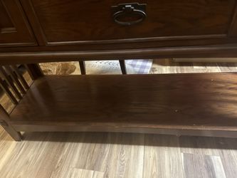 Cherry Wood Buffet 57 long x 17.5 wide x 40.25 high