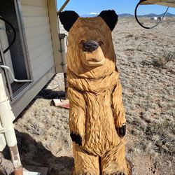 Hand Carved Bear For Sale.