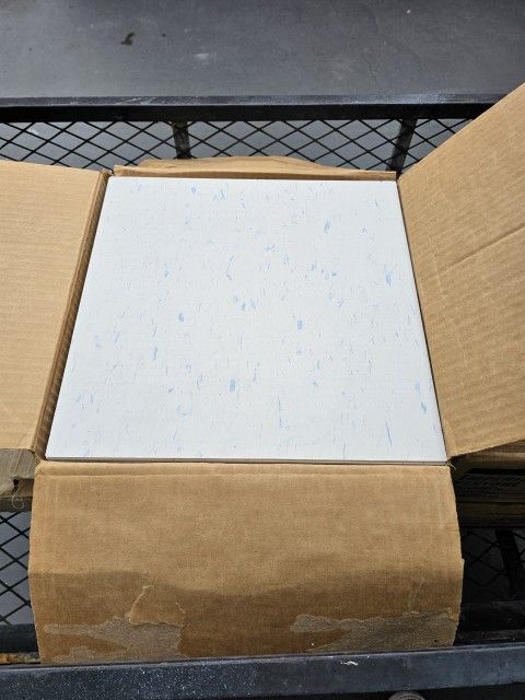 Brand new 5 boxes Armstrong 51933 Blue Cloud ninyl tile 45 square foot per box. Total 225 square foot
