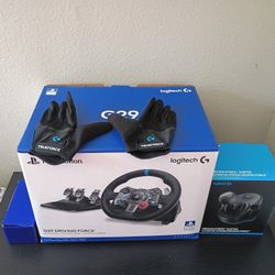 Logitech G29 Racing Wheel Shifter GTPLAYER Stand Bundle