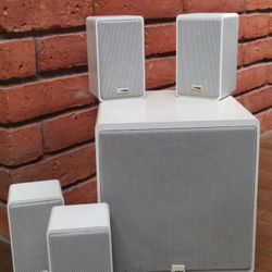 Rare Vintage German Bose Subwoofer and Speakers White