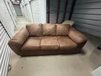 Ashley Furniture Brown Microfiber Sofa Couch – Super Clean!