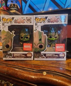 Funko pops marvel we are groot