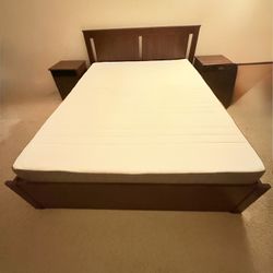 Ikea Queen Bedroom Set With Mattress 2night Stand And Dresser,mirror