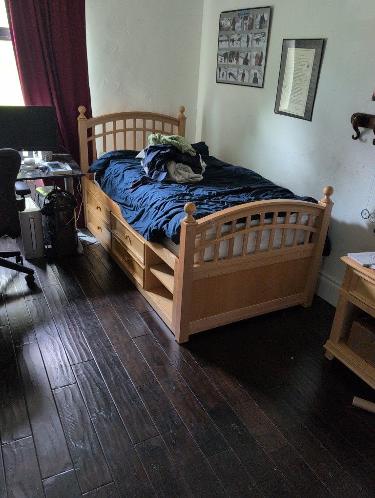 Hard Wood Twin Bed Frame For Sale