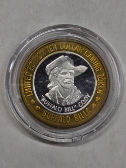 Buffalo Bills Casino $10 Limited Edition Gaming Token .999 Fine Silver  Unc Gem