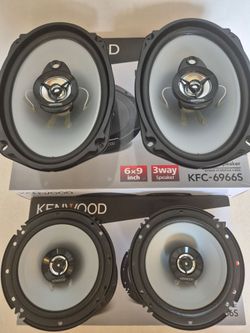 KENWOOD 1 PAIR 6.5" 2 WAY 300 WATTS & 1 PAIR 6×9 3 WAY 400 WATTS CAR SPEAKER