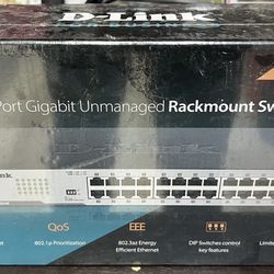 D-Link FOR BUSINESS.  24-Port Gigabit Unmanaged Rackmount Switch