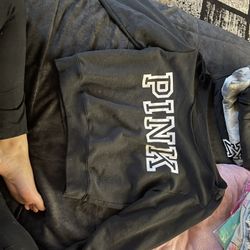 Victorias Secret PINK Fleece Cropped Sweater Size Large