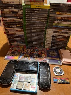 Big video games Lott with 3 consoles