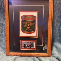 VINTAGE SPIRIT OF 76 FRAMED 9TH REG US INFANTRY EAGLE 13 CENTS POSTAGE STAMPS