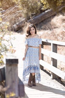 Cute Western Top And Skirt Blouse American rag XS 