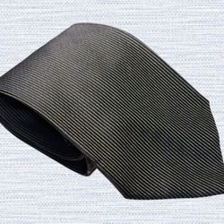 Dolce & Gabbana D & G Vintage Italy 2000s Black Pinstripe Silk Tie