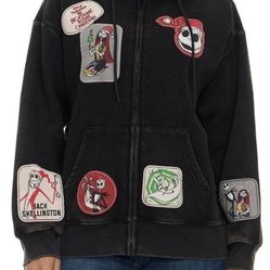 Nightmare Before Christmas Zip Hoodie Sweatshirt*black