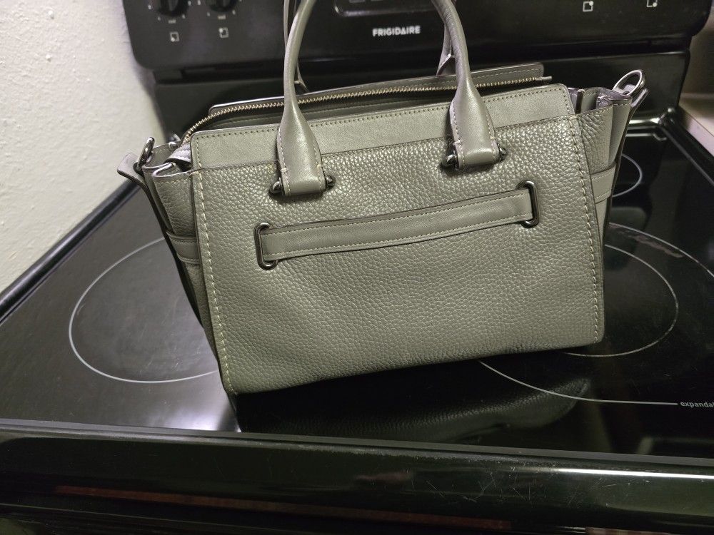 Gray coach purse medium size