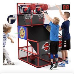 HYES 2 in 1 Dual Shot Basketball Arcade Game