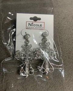 Silver Cross Earrings 